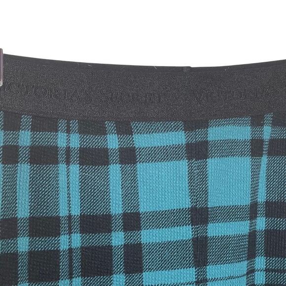 Victoria's Secret Green and Black Plaid Thermal Cotton Pajama Pants Size Small - Picture 3 of 8